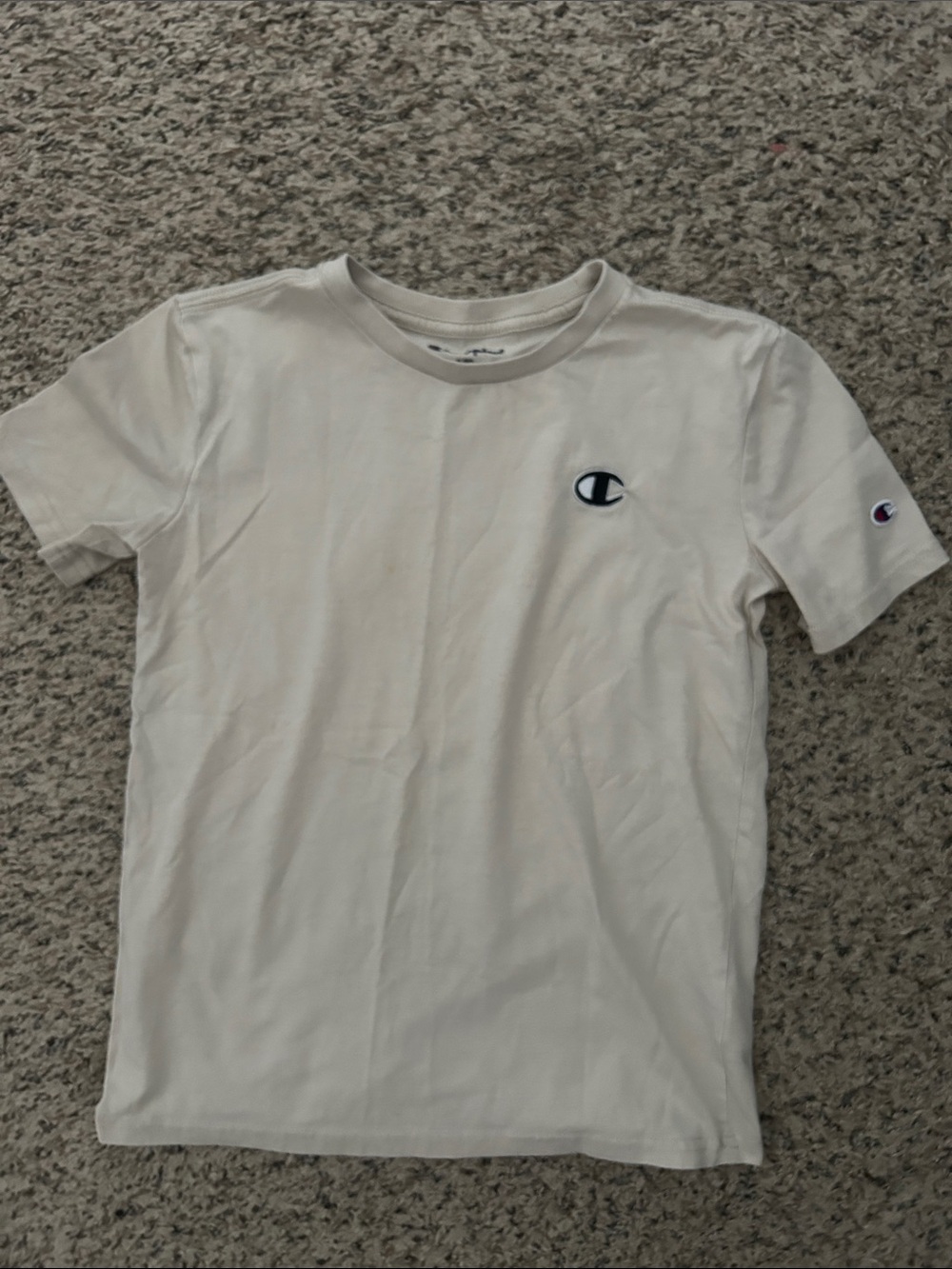 Boys size 8 Champion tan tee shirt